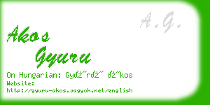 akos gyuru business card